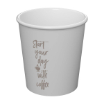Gobelet réutilisable idéal pour espresso Americano® Piccolo 100 ml couleur blanc vue impression avec logo 2