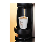 Gobelet réutilisable espresso avec couvercle Americano® Piccolo 100 ml couleur blanc image nature morte