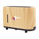 Humidificateur silencieux aromathérapie avec lumière Prixton Essence couleur bois vue avec impression sérigraphique