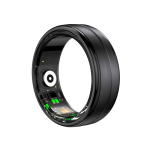 Bague connectée en métal avec suivi de santé Prixton Orbyt couleur noir deuxième vue latérale