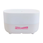 Humidificateur aromatique 4 en 1 avec enceinte 12 W Prixton Connected couleur blanc vue avec impression sérigraphique