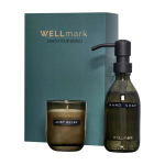 Set distributeur savon et bougie parfumée en verre WELLmark 250 ml couleur noir