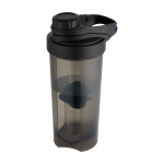 Gourde de sport en plastique avec bille mélangeuse, 700 ml couleur noir