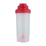 Gourde de sport en plastique avec bille mélangeuse, 700 ml couleur rouge deuxième vue frontale