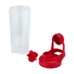 Gourde de sport en plastique avec bille mélangeuse, 700 ml couleur rouge deuxième vue