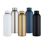 Gourde en acier inoxydable recyclé finition mate 750 ml couleur bleu bondi deuxième vue en couleurs