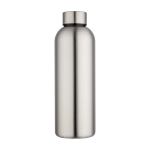 Gourde en acier inoxydable recyclé finition mate 750 ml couleur gris clair deuxième vue frontale
