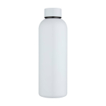 Bouteille en acier inoxydable recyclé pour la sublimation 750 ml couleur blanc deuxième vue frontale
