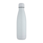 Gourde en acier inoxydable avec revêtement pour sublimation 500 ml couleur blanc deuxième vue frontale
