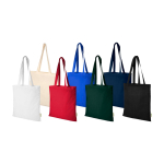 Tote bag en coton biologique avec grand compartiment 7 L 140 g/m² couleur naturel deuxième vue en couleurs
