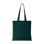 Tote bag en coton biologique avec grand compartiment 7 L 140 g/m² couleur vert foncé deuxième vue frontale