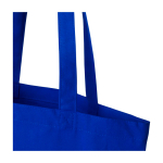 Tote bag en coton biologique avec fond large 11 L 180 g/m² couleur bleu roi vue détail 2