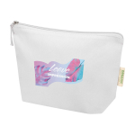 Trousse de toilette en coton bio avec fermeture éclair 1 L 180 g/m² couleur blanc