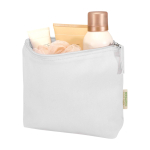Trousse de toilette en coton bio avec fermeture éclair 1 L 180 g/m² couleur blanc deuxième vue