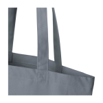 Sac en coton biologique avec base large 10 L 270 g/m² couleur gris vue détail 2
