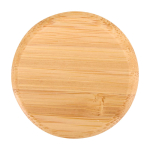 Gourde en verre borosilicaté à paroi simple, bouchon en bambou 650 ml couleur transparent troisième vue frontale