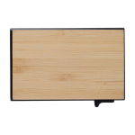 Coffret cadeau d’entreprise avec stylo, porte-cartes et porte-clés couleur naturel troisième vue frontale