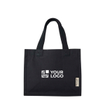 Sac de courses en coton recyclé 9 L 220 g/m² avec zone d'impression
