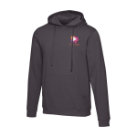 Sweat à capuche unisexe avec intérieur brossé 280 g/m² Elevate couleur gris