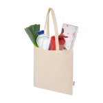 Tote bag résistant avec anses d’épaule 30 cm 180 g/m² couleur naturel deuxième vue