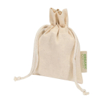 Pochette cadeau en coton avec fermeture à cordon 140 g/m² couleur naturel