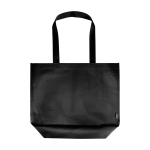 Sac imperméable en plastique recyclé avec fond large 30 L 150g/m² couleur noir deuxième vue frontale