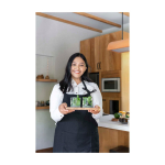 Tablier en coton recyclé tissé à la main pour événements Originalhome couleur noir image nature morte