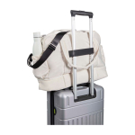 Sac de voyage en toile en polyester recyclé avec fermeture éclair 30 L couleur sable deuxième vue