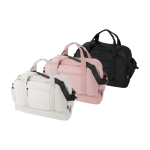 Sac de voyage en toile en polyester recyclé avec fermeture éclair 30 L couleur sable deuxième vue en couleurs