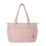 Sac matelassé en polyester recyclé avec housse pour PC 15,6” 18 L couleur rose clair  deuxième vue frontale
