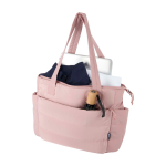 Sac matelassé en polyester recyclé avec housse pour PC 15,6” 18 L couleur rose clair  troisième vue