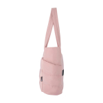 Sac matelassé en polyester recyclé avec housse pour PC 15,6” 18 L couleur rose clair  vue latérale