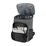 Sac isotherme pour pique-nique avec couverts réutilisables 20 L couleur gris chiné troisième vue