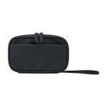 Pochette organisatrice pour accessoires technologiques zippée 1 L couleur noir deuxième vue frontale