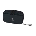 Pochette organisatrice pour accessoires technologiques zippée 1 L couleur noir vue impression transfert