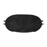 Masque de voyage en micro-polyester et rembourrage doux en éponge couleur noir deuxième vue frontale
