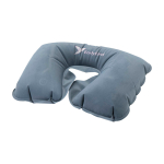 Oreiller de voyage gonflable et compact avec sac assorti couleur bleu bondi vue impression transfert