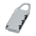 Cadenas à combinaison en zinc avec mousqueton couleur argenté
