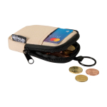Porte-monnaie déperlant en polyester recyclé avec clip couleur ivoire deuxième vue