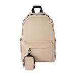 Porte-monnaie déperlant en polyester recyclé avec clip couleur ivoire troisième vue