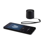 Enceinte Bluetooth compact sur mesure avec charge USB-C 3 W couleur noir troisième vue