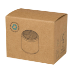 Enceinte Bluetooth compact sur mesure avec charge USB-C 3 W couleur noir deuxième vue avec boîte