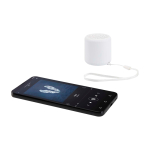 Enceinte Bluetooth compact sur mesure avec charge USB-C 3 W couleur blanc troisième vue