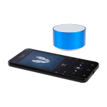 Haut-parleur Bluetooth en aluminium recyclé avec microphone 3 W couleur bleu roi troisième vue