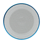 Haut-parleur Bluetooth en aluminium recyclé avec microphone 3 W couleur bleu roi troisième vue frontale