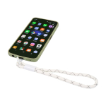 Bracelet pour smartphone avec sangle ajustable et insert pour coque couleur blanc deuxième vue