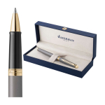 Stylo à bille laqué métallisé à encre noire Waterman Hemisphere F couleur gris troisième vue