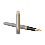Stylo à bille laqué métallisé à encre noire Waterman Hemisphere F couleur gris quatrième vue