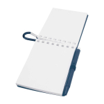 Mini carnet à spirale avec stylo à encre noire couleur bleu marine deuxième vue