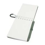 Mini carnet à spirale avec stylo à encre noire couleur vert chiné deuxième vue
